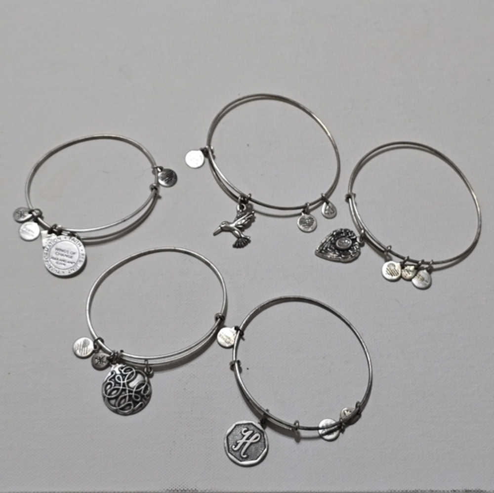 Alex and Ani Bundle Lot of 5 Charm Bracelets 2013 2015